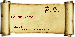 Pakan Vita névjegykártya